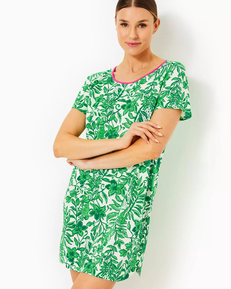 The "Fiddle Leaf Green Lil Escape Plan" Pajama Sleep Dress by Lilly Pulitzer