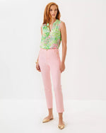 The "Pink Muse" 29" Ana High Rise Pant by Lilly Pulitzer