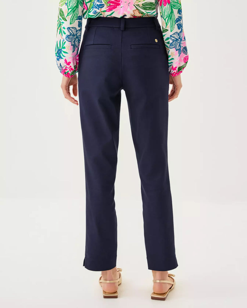 The "True Navy" 29" Ana High Rise Pant by Lilly Pulitzer