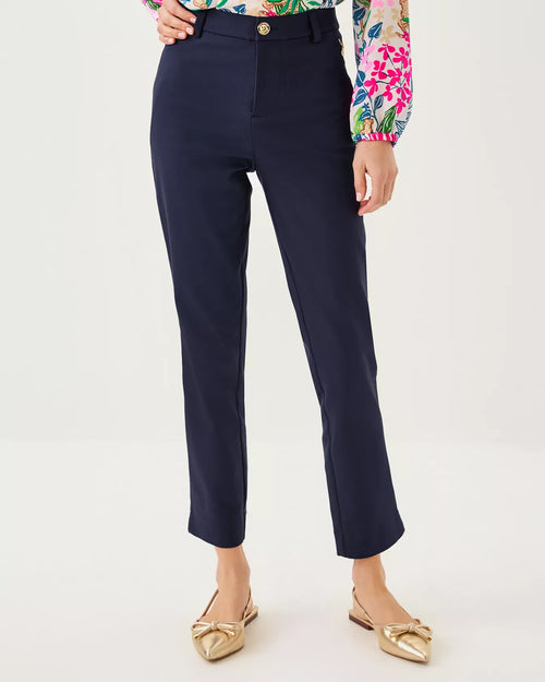 The "True Navy" 29" Ana High Rise Pant by Lilly Pulitzer