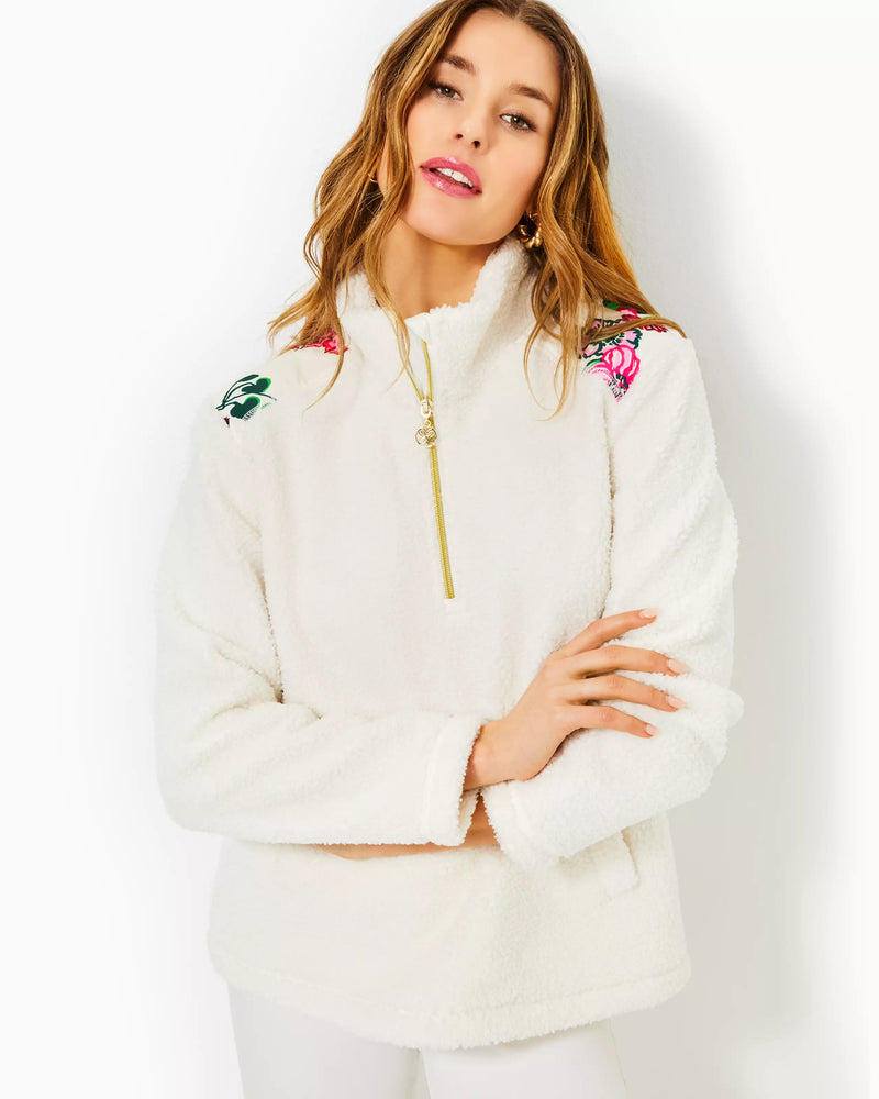 The "Wallen" Sherpa Half Zip Jacket by Lilly Pulitzer