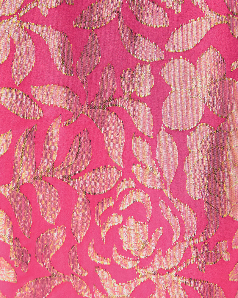 The "Sun Shell Pink" Giana Long Sleeve Silk Top by Lilly Pulitzer
