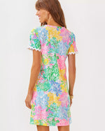 The "Multi Bright Delight Patch" Cody Short Sleeve Dress by Lilly Pulitzer