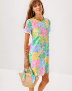 The "Multi Bright Delight Patch" Cody Short Sleeve Dress by Lilly Pulitzer