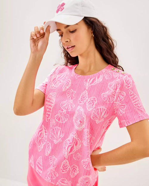 The "Cool as Shell" Barreto Knit Top by Lilly Pulitzer