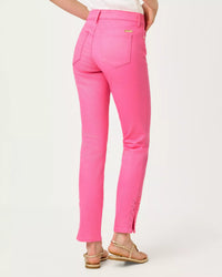 The "Cherry Blossom Pink" 29" South Ocean High Rise Skinny Jean by Lilly Pulitzer