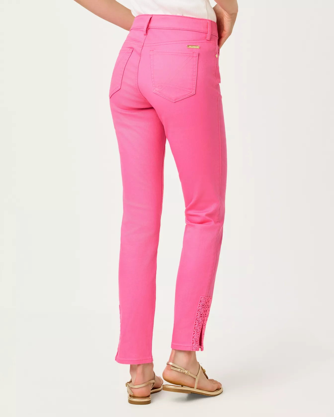The "Cherry Blossom Pink" 29" South Ocean High Rise Skinny Jean by Lilly Pulitzer
