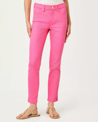 The "Cherry Blossom Pink" 29" South Ocean High Rise Skinny Jean by Lilly Pulitzer