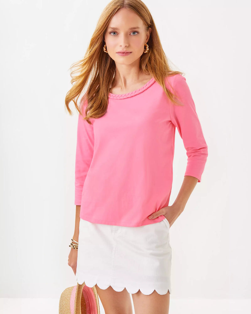 The "Rousseau Pink" Paulson Knit Top by Lilly Pulitzer