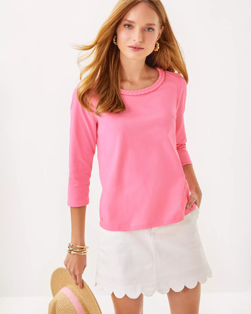 The "Rousseau Pink" Paulson Knit Top by Lilly Pulitzer