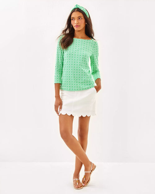 The "Fauna Green X Resort White Butterfly" UPF 50+ Callison Top by Lilly Pulitzer