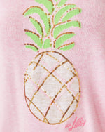 The "Heathered Pink Muse Party Pineapple Jacquard" Tensley Sweater by Lilly Pulitzer