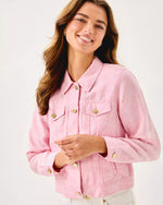 The "Conch Shell Pink" Seaspray Linen Jacket by Lilly Pulitzer
