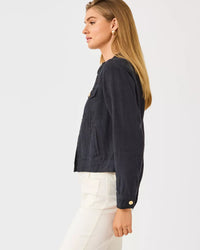 The "Noir" Seaspray Linen Jacket by Lilly Pulitzer