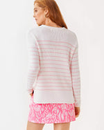 The "Pink Muse Tidepool Stripe" Lotan Sweater by Lilly Pulitzer