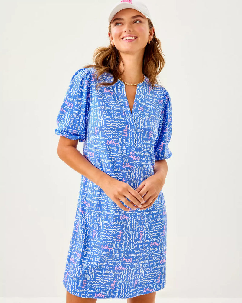 The "Sunwashed Blue Seacrets" Colson Dress by Lilly Pulitzer