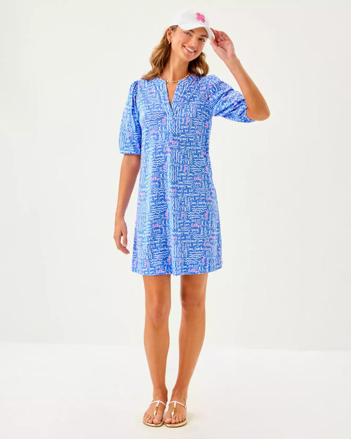 The "Sunwashed Blue Seacrets" Colson Dress by Lilly Pulitzer