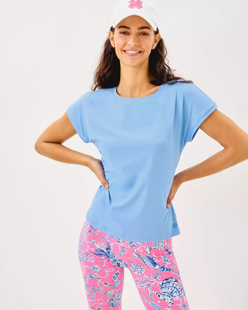 The "Jacaranda Blue" UPF 50+ Glenna Active Tee by Lilly Pulitzer