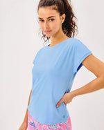 The "Jacaranda Blue" UPF 50+ Glenna Active Tee by Lilly Pulitzer