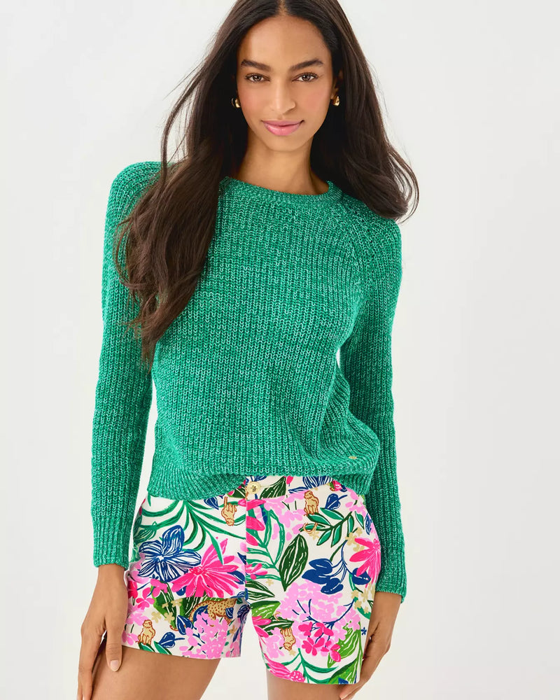 The "Kitts Green Marl" Belgrave Sweater by Lilly Pulitzer