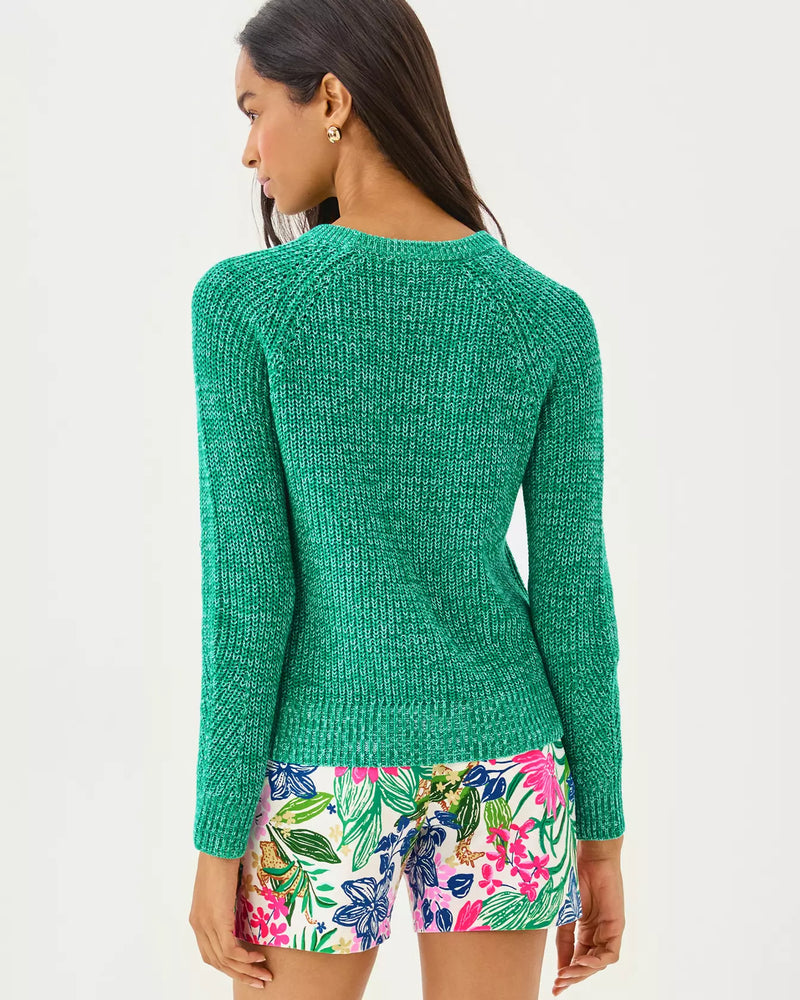 The "Kitts Green Marl" Belgrave Sweater by Lilly Pulitzer