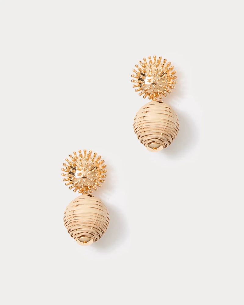 The "Summer Shorelines" Wicker Earrings by Lilly Pulitzer