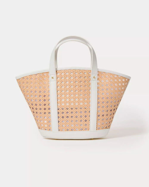 The "Sand Bar x Resort White" Mini Wintour Cane Bag by Lilly Pulitzer