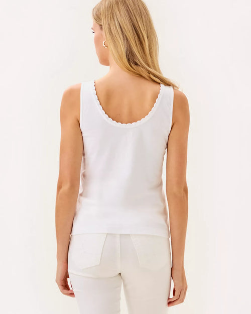 The "Crochet Trimmed" Gabbie Knit Top by Lilly Pulitzer