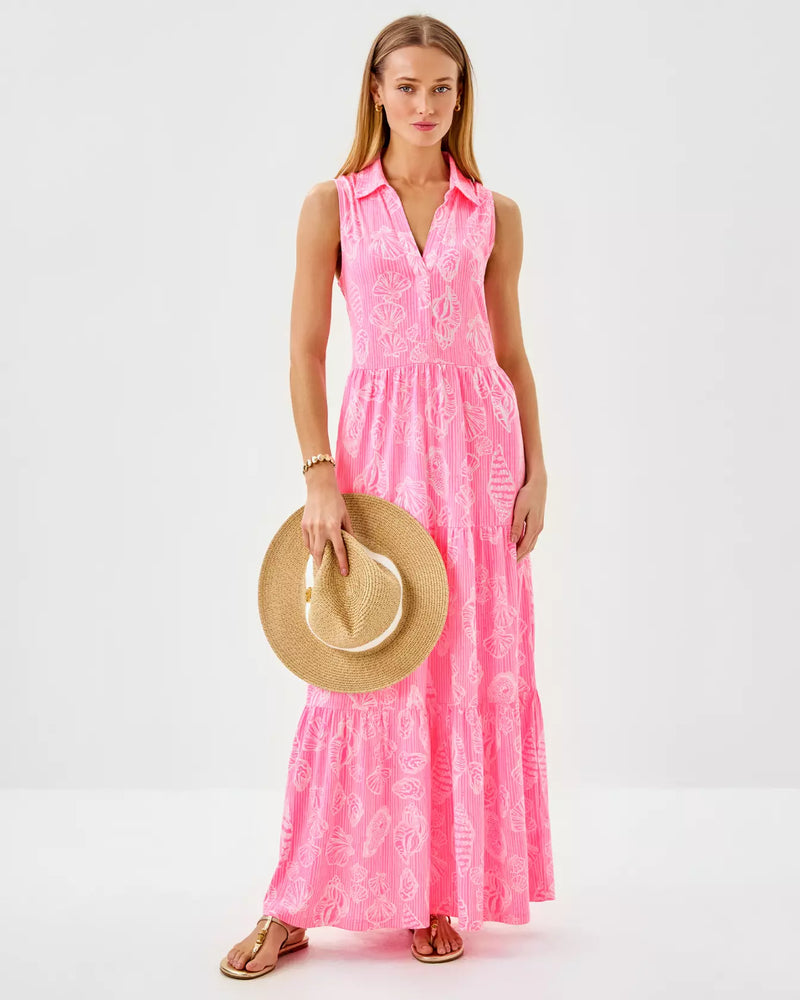 The "Cool as Shell" Riegan Maxi Dress by Lilly Pulitzer