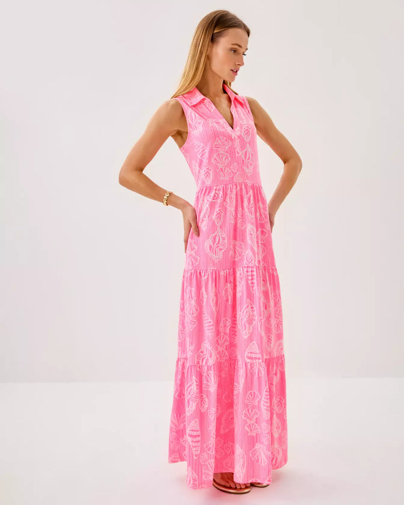 The "Cool as Shell" Riegan Maxi Dress by Lilly Pulitzer