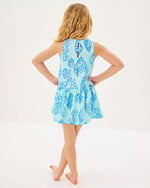 The "Cool as Shell" Girls Mini Dixi Dress by Lilly Pulitzer