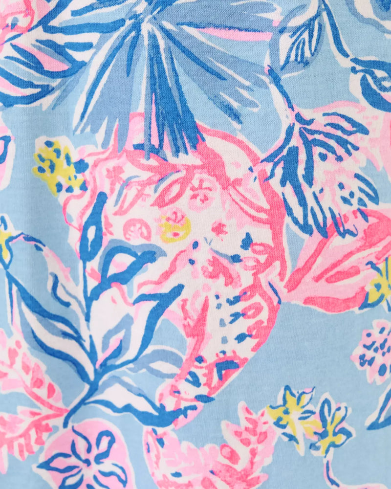 The "Elephant Splash" Girls Mini Kyleigh Dress by Lilly Pulitzer