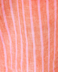 The "Sunset Orange X Saint Tropez Stripe" Carden Ruffle Top by Lilly Pulitzer