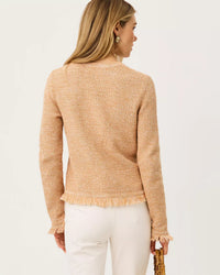 The "Iced Latte Marl" Kelso Bow Cardigan by Lilly Pulitzer