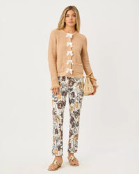 The "Iced Latte Marl" Kelso Bow Cardigan by Lilly Pulitzer