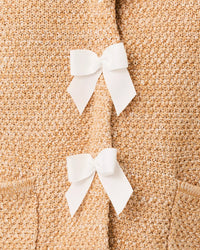 The "Iced Latte Marl" Kelso Bow Cardigan by Lilly Pulitzer