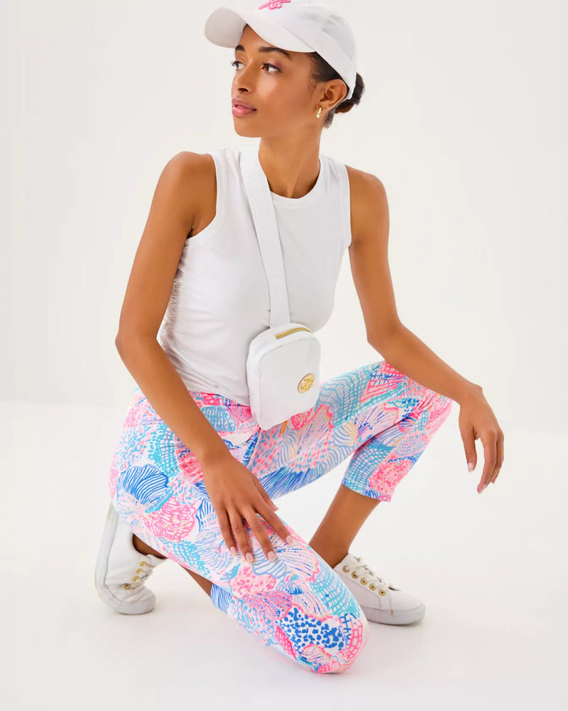 The "Roar of the Seas" UPF 50+ Luxletic 21" Weekender High Rise Midi Legging by Lilly Pulitzer