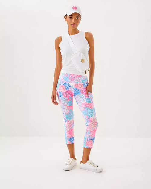 The "Roar of the Seas" UPF 50+ Luxletic 21" Weekender High Rise Midi Legging by Lilly Pulitzer