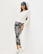 The "PB Anniversary Toile" UPF 50+ Luxletic 24" Weekender High Rise Midi Legging by Lilly Pulitzer