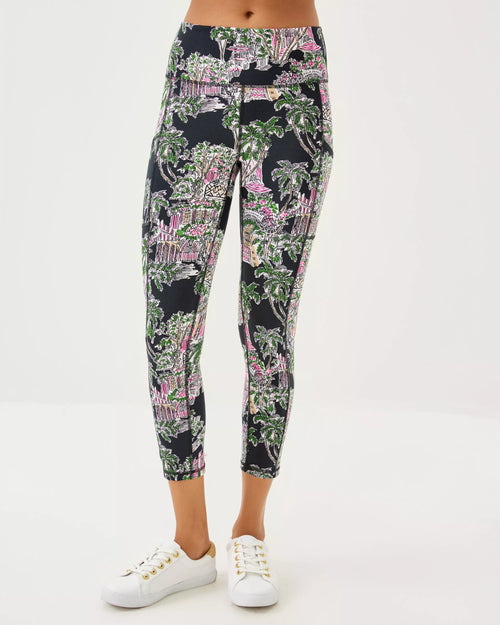 The "PB Anniversary Toile" UPF 50+ Luxletic 24" Weekender High Rise Midi Legging by Lilly Pulitzer