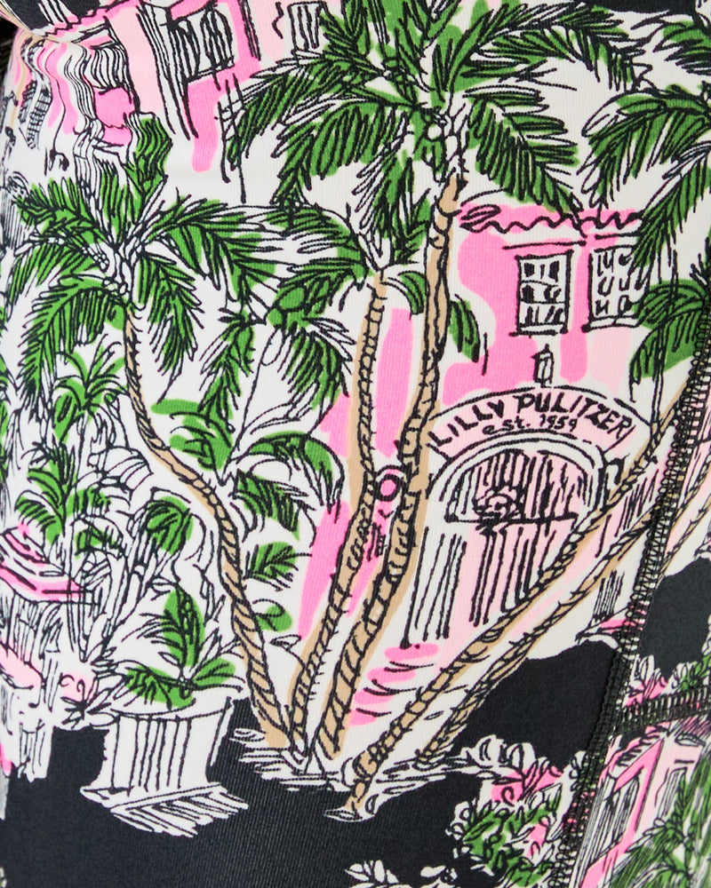 The "PB Anniversary Toile" UPF 50+ Luxletic 24" Weekender High Rise Midi Legging by Lilly Pulitzer