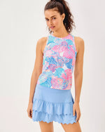 The "Roar of the Seas" UPF 50+ Luxletic Candia Active Bra Tank Top by Lilly Pulitzer