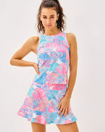The "Roar of the Seas" UPF 50+ Luxletic Zadora High Rise Skort by Lilly Pulitzer