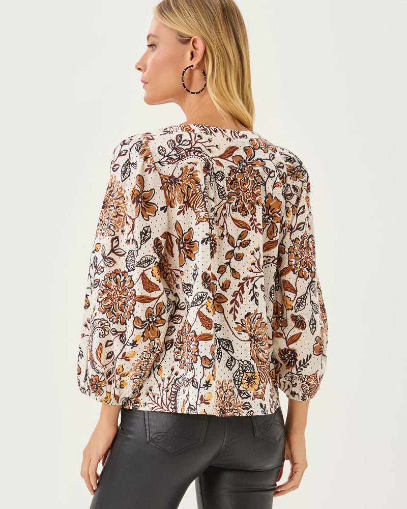 The "Take Meowt" Haida Eyelet Top by Lilly Pulitzer
