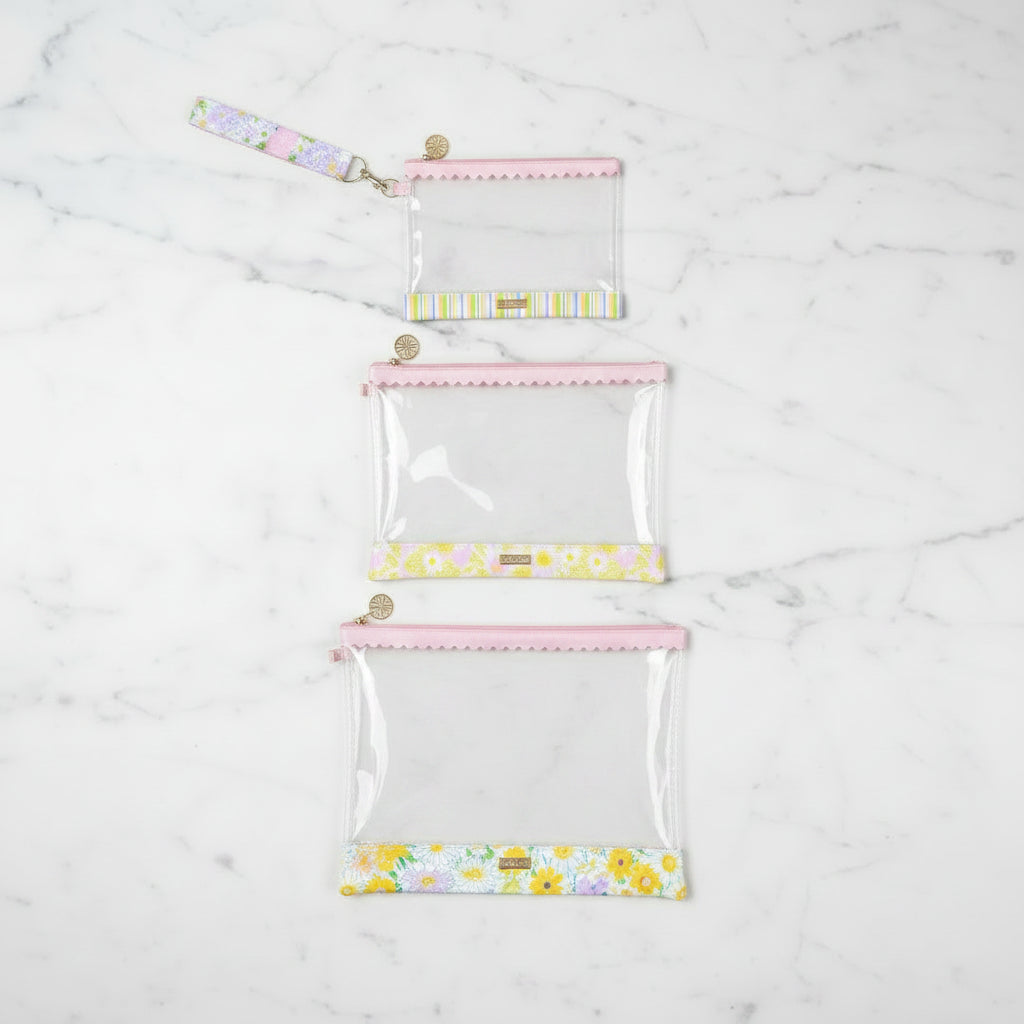 The "Lilly Garden" Carryall Trio Pouch Set by Lilly Pulitzer