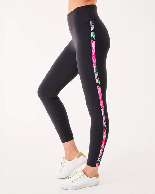 The "Noir" UPF 50+ Luxletic 24" Weekender High Rise Midi Legging by Lilly Pulitzer