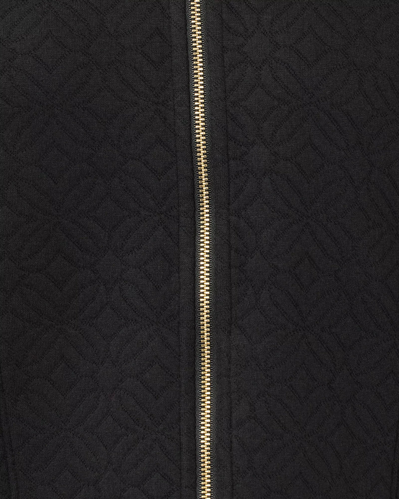 The "Noir Butterfly Quilted Knit" Eleni Zip-Up Jacket by Lilly Pulitzer
