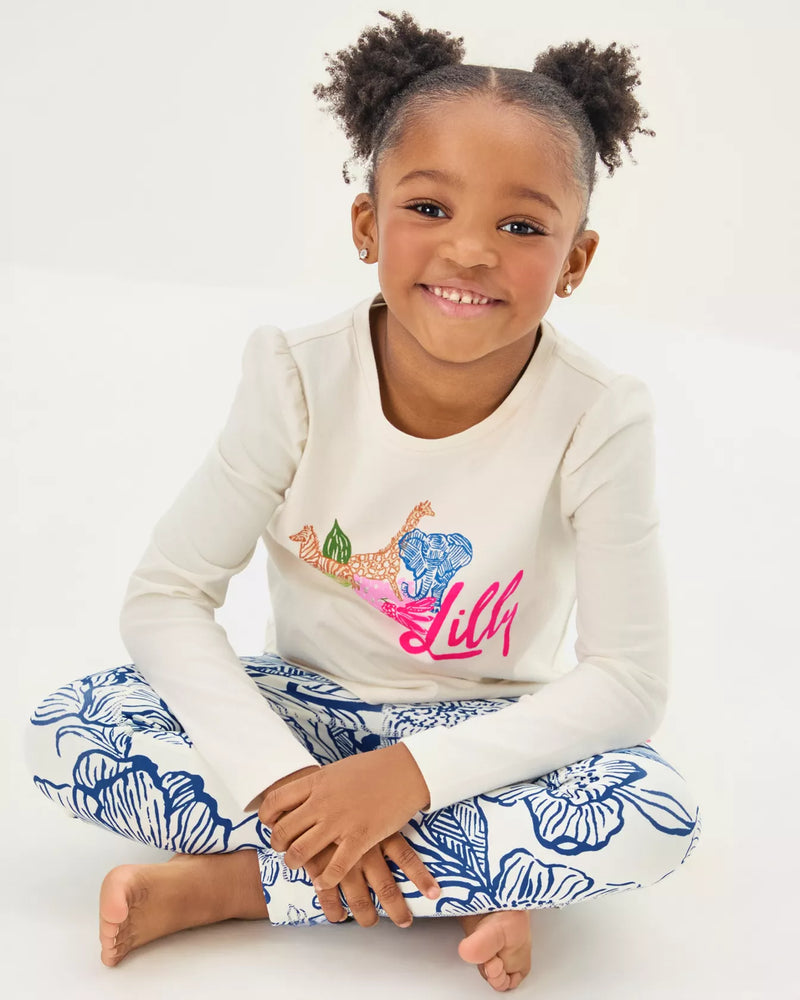 The "Endless Animals Summer" Girls Mini Jansen Long Sleeved Top by Lilly Pulitzer
