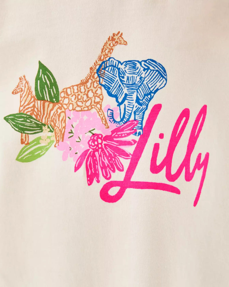 The "Endless Animals Summer" Girls Mini Jansen Long Sleeved Top by Lilly Pulitzer