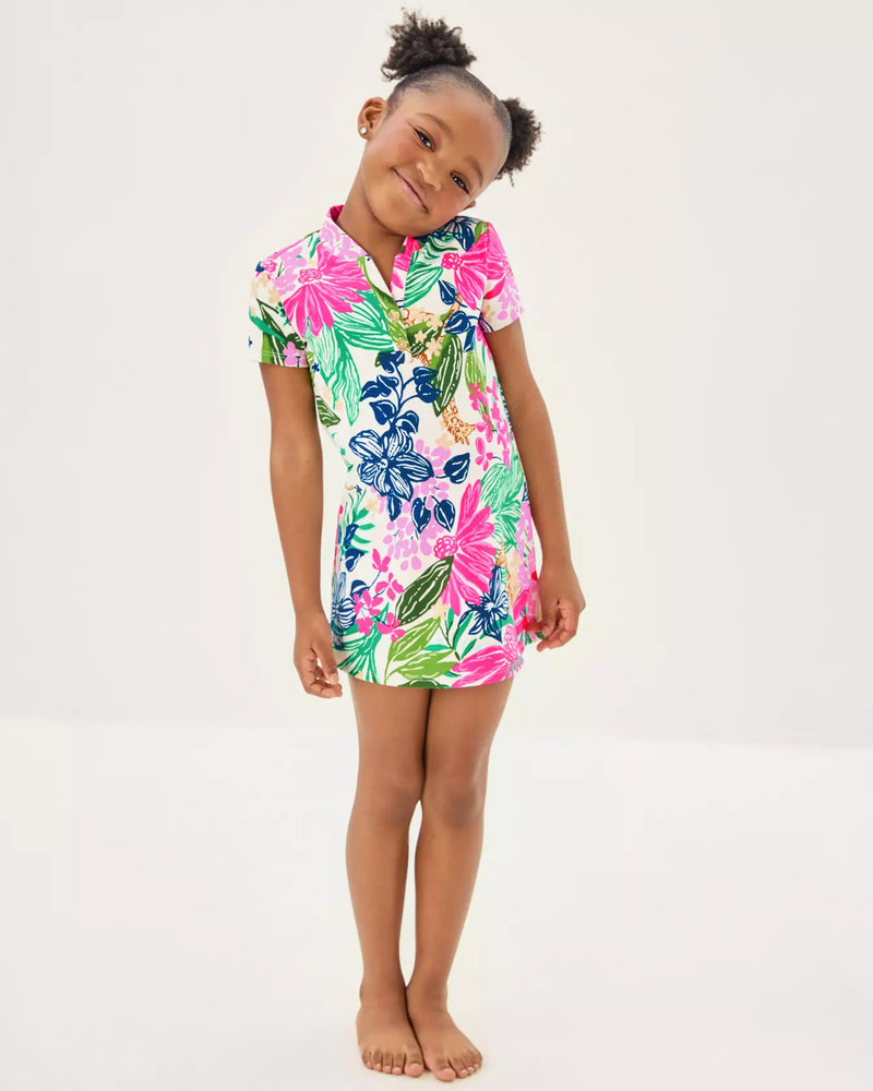 The "Endless Summers" UPF 50+ Girls Mini Love Active Dress by Lilly Pulitzer